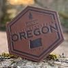 Little Bay Root Explore Pacific Wonderland Oregon | PU Leather Patch | 3" x 3" | Sew on Style view 4