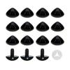 BESTCYC 1 Box(50PCS) 19.5mm Black Plastic D-Type Animal Safety Nose with Washers for Bear, Doll, Puppet, Plush Animal and Craft view 1