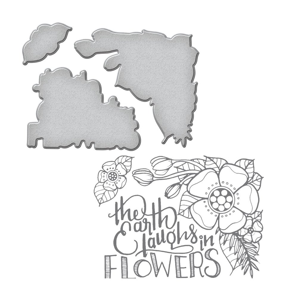 Spellbinders SDS-062 Earth Laughs Stamp & Die Set