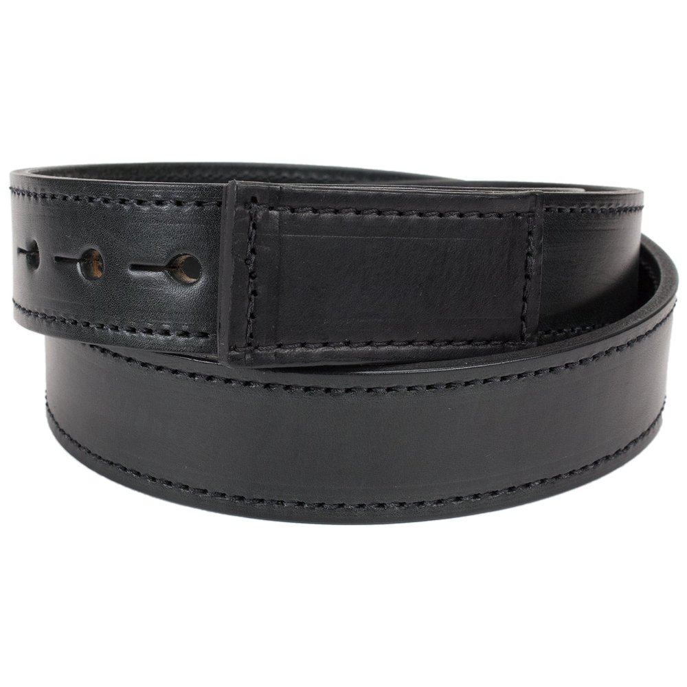 Handmade Mechanic's Bridle Leather Scratch Protecting Belt Extra Thick (4XL (54/56), Black)