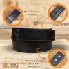 Handmade Mechanic's Bridle Leather Scratch Protecting Belt Extra Thick (4XL (54/56), Black) view 3