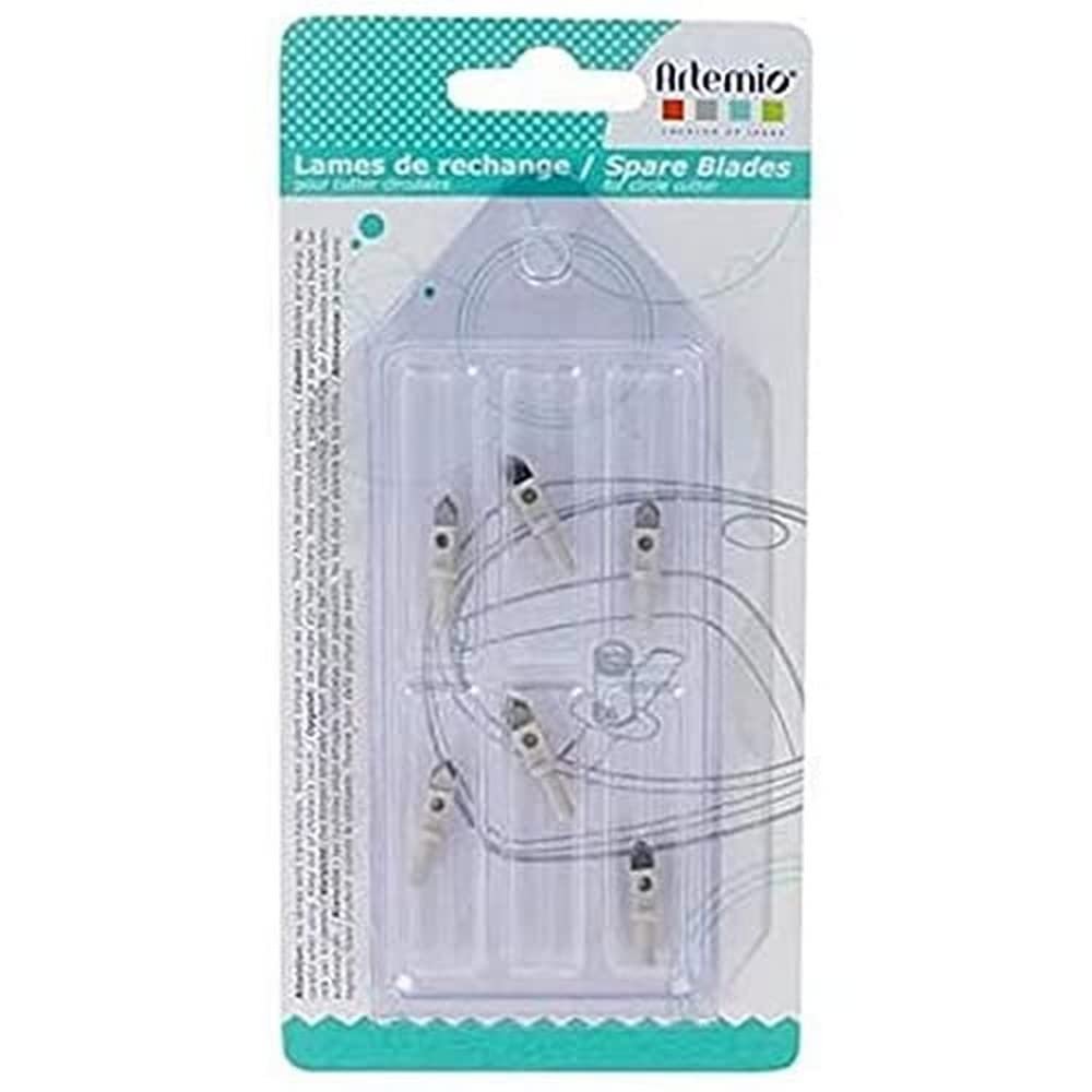 Artemio Set of 6 Replacement Blades for Circular Cutter, Metal, Silver, 9 x 1 x 18 cm 18004062