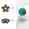 Heather's cf Flower Bead Caps Custom Fancy Charm Jewelry Making Spacer Kit Findings Bulk Vintage for Bracelets Earrings Necklaces Rings Beading Supplies Craft Non Tarnish DIY (Copper Star - 500 Pcs) view 2