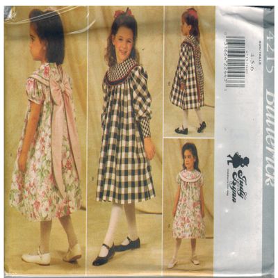 4215 Uncut Butterick Girls Sewing Pattern Judy Lynn Dress Size 4 5 6