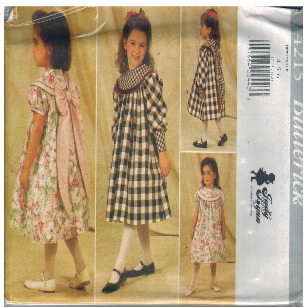 4215 Uncut Butterick Girls Sewing Pattern Judy Lynn Dress Size 4 5 6