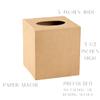 4 Paper Mache Tissue Box Covers Blank Kraft Cube Covers for DIY Decorating view 4