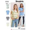 Simplicity US8336A Tops, Vest, Jkts, Coats, XXS-XS-S-M-L-XL-XXL view 1