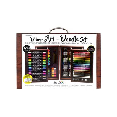 Art 101 Deluxe Art and Doodle Art Set, Assorted Colors, 168 Pieces (53168)