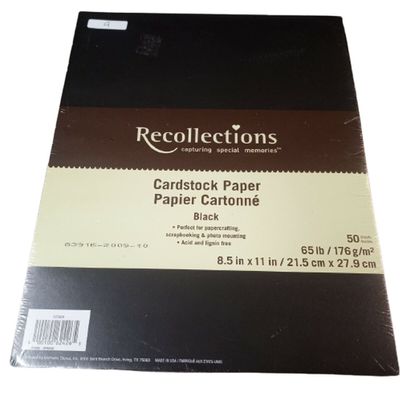 Recollections Cardstock Paper 8.5 x 11-50 Sheets - Black (150)