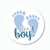 60-1.5" Feet It's a Boy, Baby Shower Favor or Envelope Stickers (#140-F) view 1