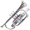 Cornet B Flat Nickel Plated With M/P & Bag Free view 1