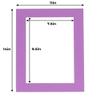 8x10 Mat for 11x14 Frame - Precut Mat Board Acid-Free Show Kit with Backing Board, and Clear Bags Dark Purple 8x10 Photo Matte Made to Fit a 11x14 Picture Frame Matboard for Framing, Pack of 25 Mats view 3