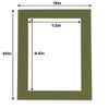 8x10 Mat for 16x20 Frame - Precut Mat Board Acid-Free Show Kit with Backing Board, and Clear Bags Dill Green 8x10 Photo Matte Made to Fit a 16x20 Picture Frame Matboard for Framing, Pack of 25 Mats view 4