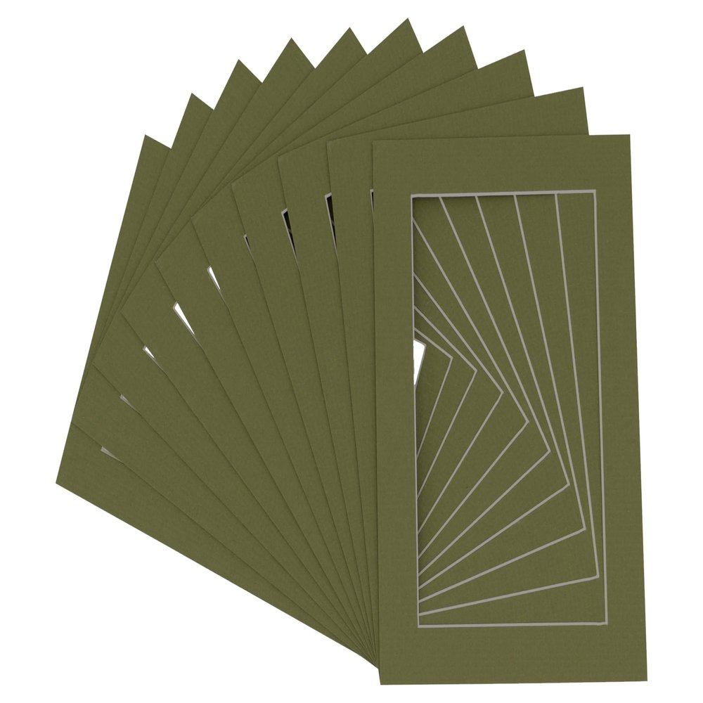 11x14 Mat for 12x16 Frame - Precut Mat Board Acid-Free Show Kit with Backing Board, and Clear Bags Dill Green 11x14 Photo Matte Made to Fit a 12x16 Picture Frame Matboard for Framing, Pack of 100 Mats