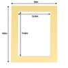 6x8 Mat for 8x10 Frame - Precut Mat Board Acid-Free Show Kit with Backing Board, and Clear Bags Soft Yellow 6x8 Photo Matte Made to Fit a 8x10 Picture Frame Matboard for Framing, Pack of 100 Mats view 3