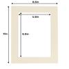 5x7 Mat for 8.5x11 Frame - Precut Mat Board Acid-Free Show Kit with Backing Board, and Clear Bags Textured Cream 5x7 Photo Matte For a 8.5x11 Picture Frame Matboard for Framing, Pack of 10 Mats view 4