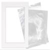 5.5x8.5 Mat for 8.5x11 Frame - Precut Mat Board Acid-Free Show Kit with Backing Board, and Clear Bags White 5.5x8.5 Photo Matte Made to Fit a 8.5x11 Picture Frame Matboard for Framing, Pack of 1 Mat view 3