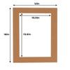 11x14 Mat for 12x16 Frame - Precut Mat Board Acid-Free Show Kit with Backing Board, and Clear Bags Brown 11x14 Photo Matte Made to Fit a 12x16 Picture Frame Matboard for Framing, Pack of 100 Mats view 2