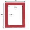 8x10 Mat for 12x16 Frame - Precut Mat Board Acid-Free Show Kit with Backing Board, and Clear Bags Deep Red 8x10 Photo Matte Made to Fit a 12x16 Picture Frame Matboard for Framing, Pack of 10 Mats view 4