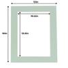 11x14 Mat for 12x16 Frame - Precut Mat Board Acid-Free Show Kit with Backing Board, and Clear Bags Honeydew Green 11x14 Photo Matte For a 12x16 Picture Frame Matboard for Framing, Pack of 100 Mats view 3