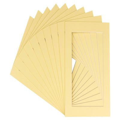 11x14 Mat for 12x16 Frame - Precut Mat Board Acid-Free Show Kit with Backing Board, and Clear Bags Soft Yellow 11x14 Photo Matte For a 12x16 Picture Frame Matboard for Framing, Pack of 100 Mats