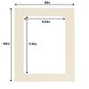 6x8 Mat for 8x10 Frame - Precut Mat Board Acid-Free Show Kit with Backing Board, and Clear Bags Textured Cream 6x8 Photo Matte Made to Fit a 8x10 Picture Frame Matboard for Framing, Pack of 100 Mats view 3