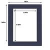 8x10 Mat for 16x20 Frame - Precut Mat Board Acid-Free Show Kit with Backing Board, and Clear Bags Navy 8x10 Photo Matte Made to Fit a 16x20 Picture Frame Matboard for Framing, Pack of 25 Mats view 4