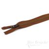 Set of 12 Pants Zippers, 11", Antique Brass Teeth and Redwood Brown Tape, Bias Bespoke Brand view 2