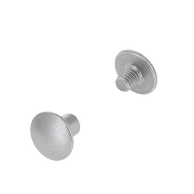 Chicago Screws, Dome Cap, Nickel Matte, Solid Brass-LL (50 per Bag)