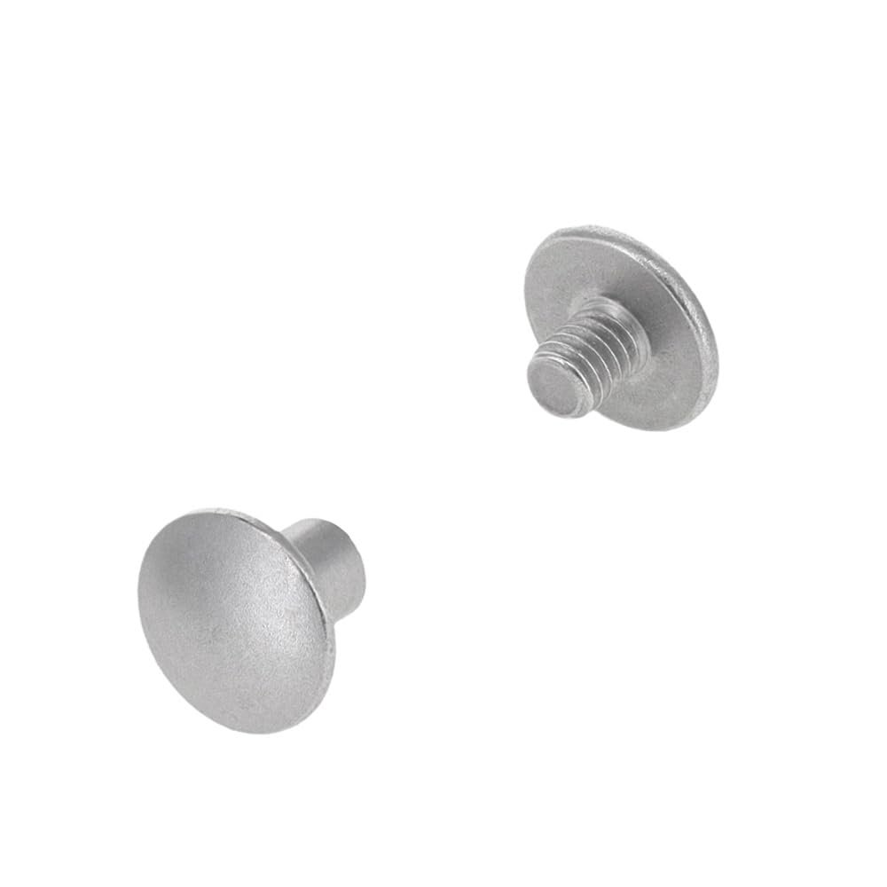 Chicago Screws, Dome Cap, Nickel Matte, Solid Brass-LL (50 per Bag)