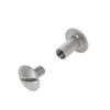 Chicago Screws, Dome Cap, Nickel Matte, Solid Brass-LL (50 per Bag) view 2