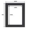 5x7 Mat for 8.5x11 Frame - Precut Mat Board Acid-Free Show Kit with Backing Board, and Clear Bags Black 5x7 Photo Matte Made to Fit a 8.5x11 Picture Frame Matboard for Framing, Pack of 100 Mats view 2