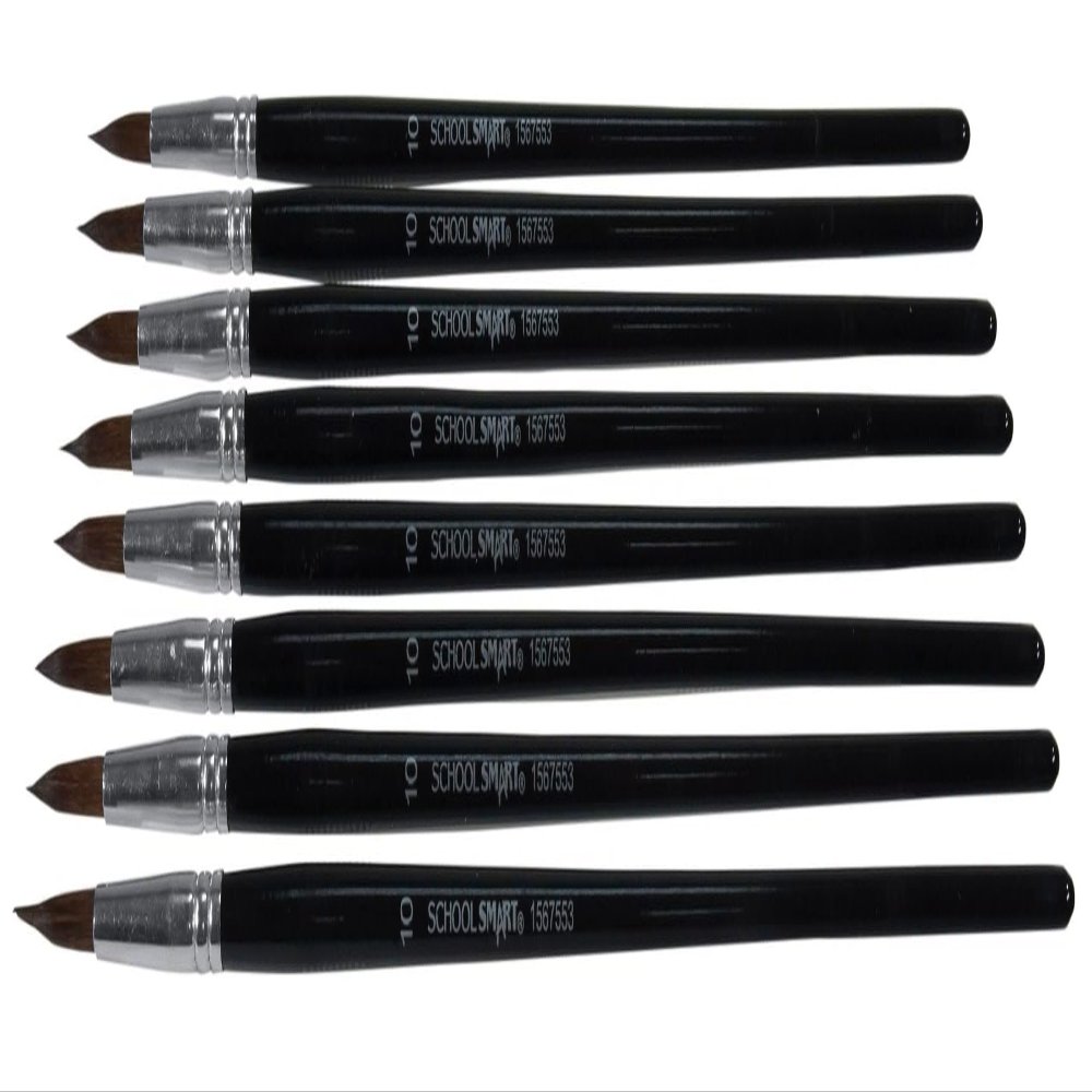 Brush Camel WC LH RND SZ 10 - SCHOOL SMART Pack of 12