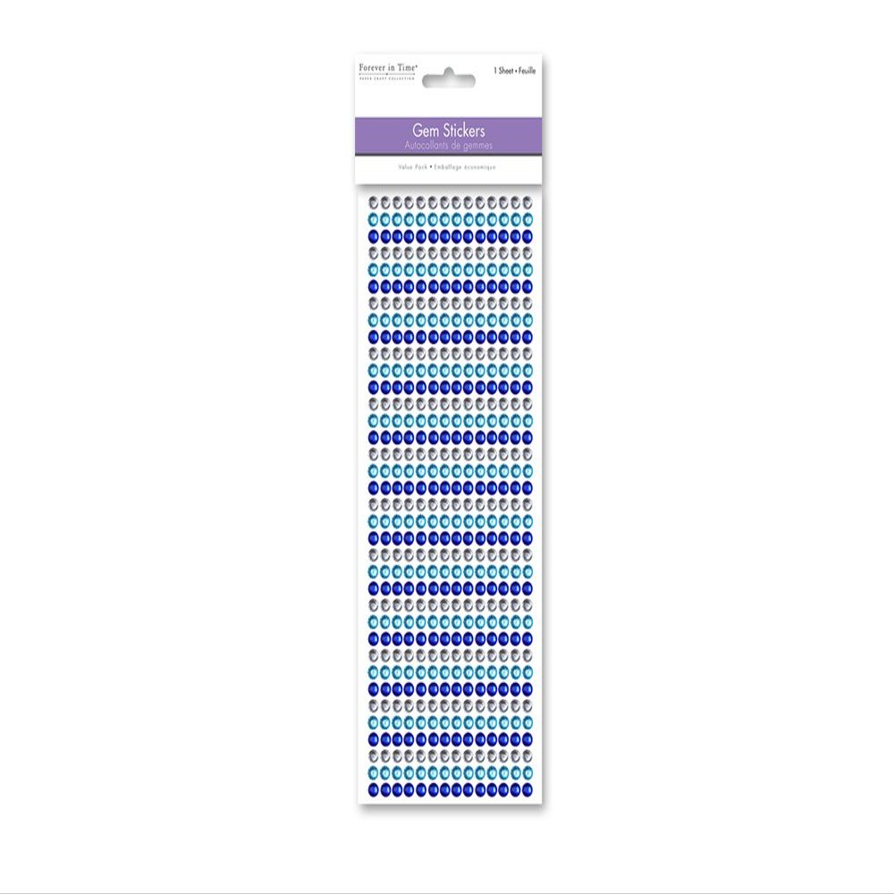 Forever in Time SS225E Gem Sticker Lines, 6mm, 504Pc Value Pack, Ocean