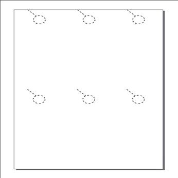 Door Hangers, Print-Ready, 3.66" x 8.5", 6-UP on 11" x 17" White 67-lb Vellum, with 1" Holes - 250 Sheets