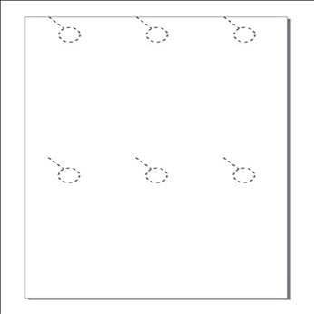 Door Hangers, Print-Ready, 3.66" x 8.5", 6-UP on 11" x 17" White 67-lb Vellum, with 1" Holes - 250 Sheets