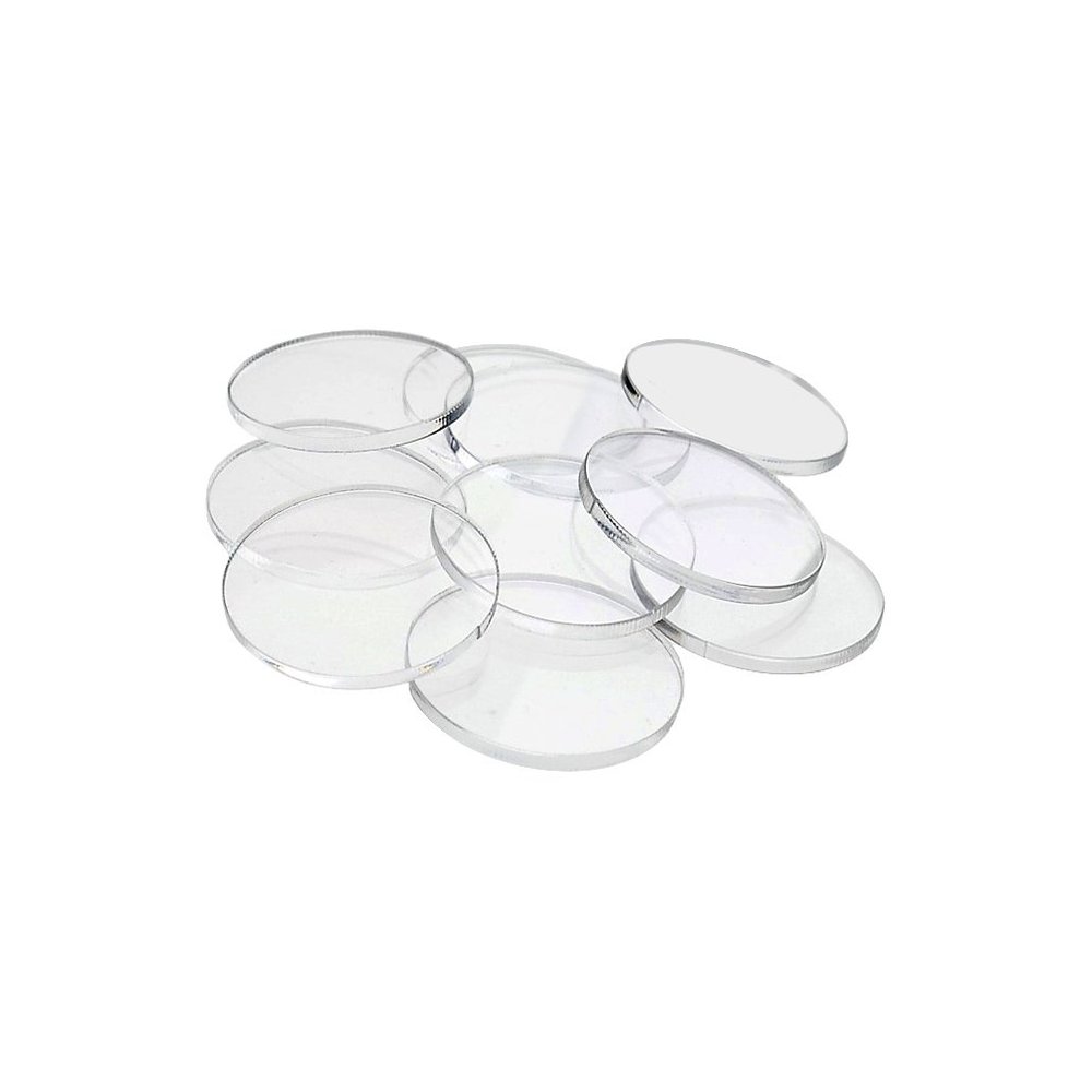 100 Pack Clear Acrylic Round DIY Sheet 1.5" DIY Blank 1/8" Thick See Through Tile for Custom Keychains Gifts Arts and Crafts Activities by Marketing Holders