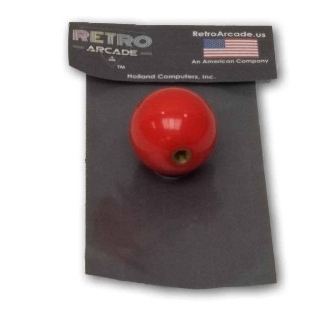 Classic Arcade Joystick Ball Top - RED, by RetroArcade.us