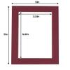 4x6 Mat for 5x7 Frame - Precut Mat Board Acid-Free Maroon 4x6 Photo Matte Made to Fit a 5x7 Picture Frame, Premium Matboard for Family Photos, Show Kits, Art, Picture Framing, Pack of 1 Mat view 4