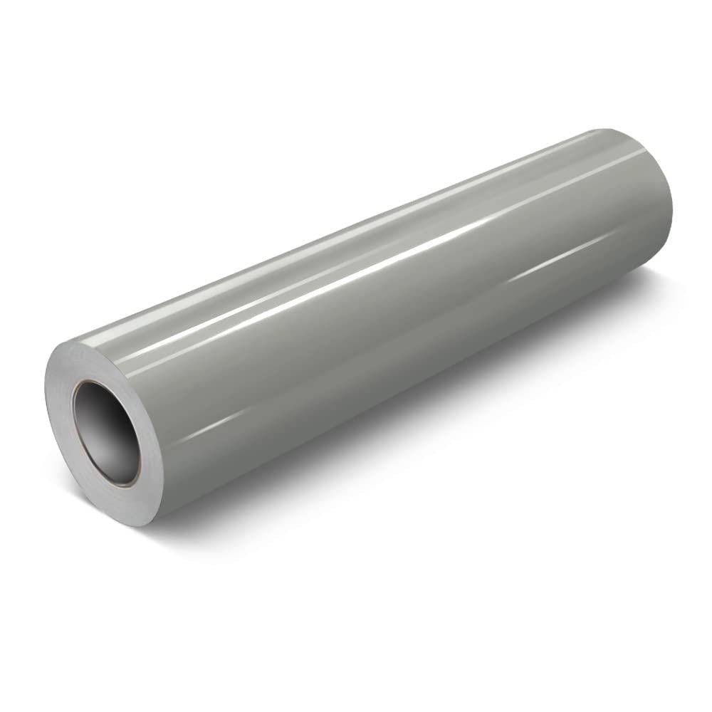 VViViD DECO65 Grey Gloss Permanent Adhesive Craft Vinyl (12" x 7ft)