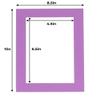5x7 Mat for 8.5x11 Frame - Precut Mat Board Acid-Free Show Kit with Backing Board, and Clear Bags Dark Purple 5x7 Photo Matte Made to Fit a 8.5x11 Picture Frame Matboard for Framing, Pack of 25 Mats view 3