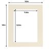 8x10 Mat for 10x12 Frame - Precut Mat Board Acid-Free Show Kit with Backing Board, and Clear Bags Textured Cream 8x10 Photo Matte For a 10x12 Picture Frame Matboard for Framing, Pack of 100 Mats view 3