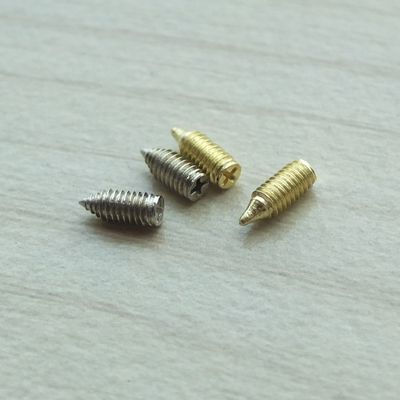 100 Pcs Belt Tip Buckle Replacement Screw Gold for Sewing Leather Craft Zipper Swivel Clip