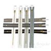 Set of 12 Pants Zippers, 11", Gold Metal Teeth and Pale Gray Tape, Bias Bespoke Brand view 3