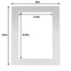 5x7 Mat for 8x10 Frame - Precut Mat Board Acid-Free Show Kit with Backing Board, and Clear Bags Metallic Silver 5x7 Photo Matte Made to Fit a 8x10 Picture Frame Matboard for Framing, Pack of 25 Mats view 4