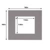 8x8 Mat for 16x16 Frame - Precut Mat Board Acid-Free Show Kit with Backing Board, and Clear Bags Charcoal 8x8 Photo Matte Made to Fit a 16x16 Picture Frame Matboard for Framing, Pack of 100 Mats view 3