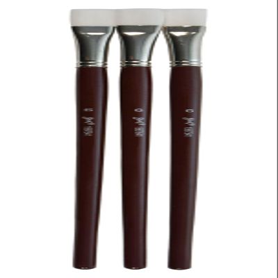 Sax Optimium White Taklon Brushes, Brights Type, Long Handle, Size 6, Pack of 3