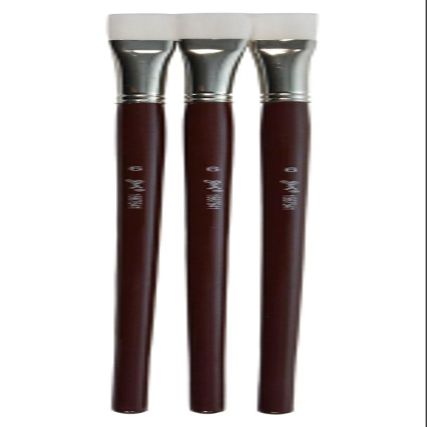 Sax Optimium White Taklon Brushes, Brights Type, Long Handle, Size 6, Pack of 3