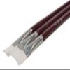 Sax Optimium White Taklon Brushes, Brights Type, Long Handle, Size 6, Pack of 3 view 2