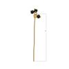 18K Gold Overlay 22 Gauge Head Pin Or Eye Pin with Granulated Bunch of Three 3MM Black Crystal Quartz HPG-115-OX-3" view 2